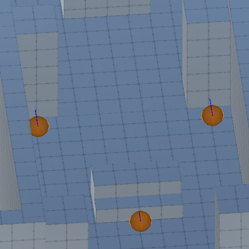 Unity Scene view showing spawn points